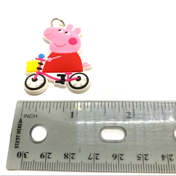 Peppa Pig on Bike Soft PVC Kid’s Necklace (W1) - Picture 2 of 4